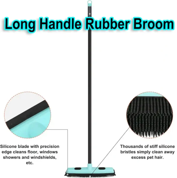 Handle Bar Brush Cleaner Pet Hair Removal Broom & Squeegee - Image 5